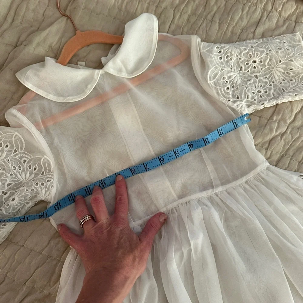 Vintage White Lace Kids Dress